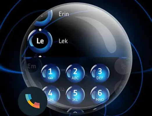 Theme Dialer SpheresBlue Drupe android App screenshot 0